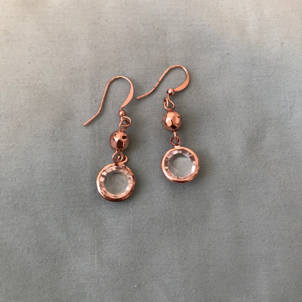 Rose Gold Earrings.
